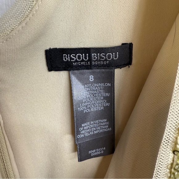 Bisou Bisou Sparkling Sequin Gold Mini Dress Size 8 GUC Homecoming Formal - Picture 4 of 5